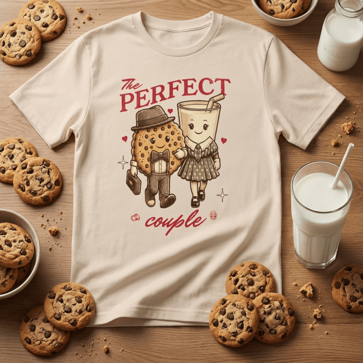Meno-up Store T-SHIRT Soft cream / S Valentine's Edition - the Perfect Couple
