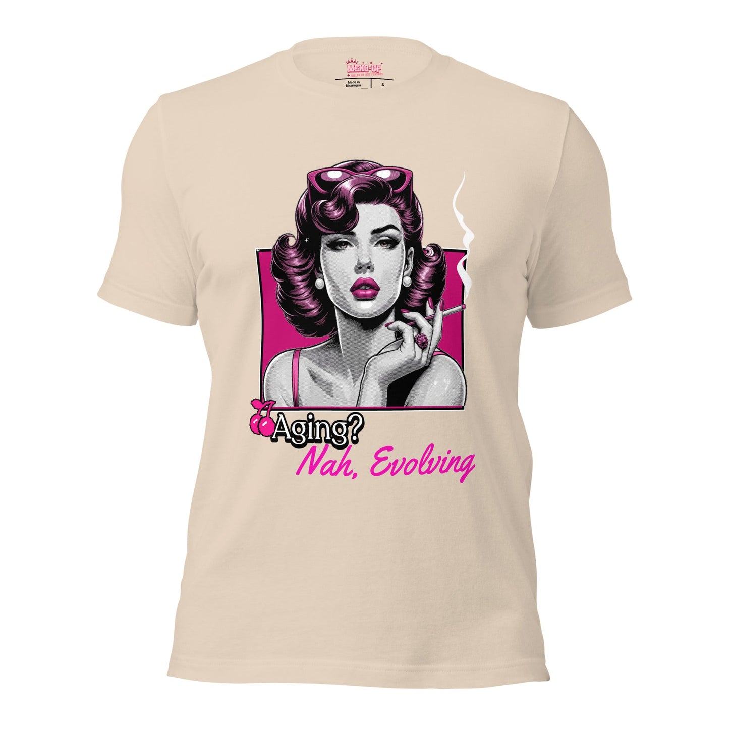 Meno-up Store T-SHIRT Soft cream / XS Aging? Nah Evolving