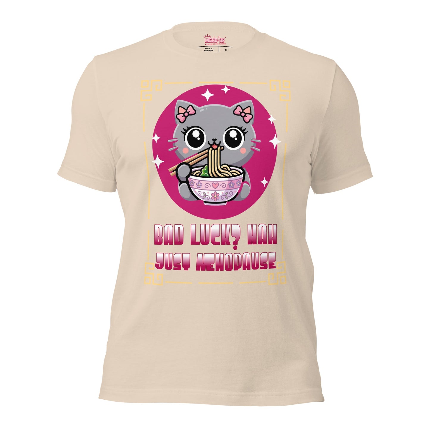 Meno-up Store T-SHIRT Soft Cream / XS Cute kawai cat menopause - T-shirt