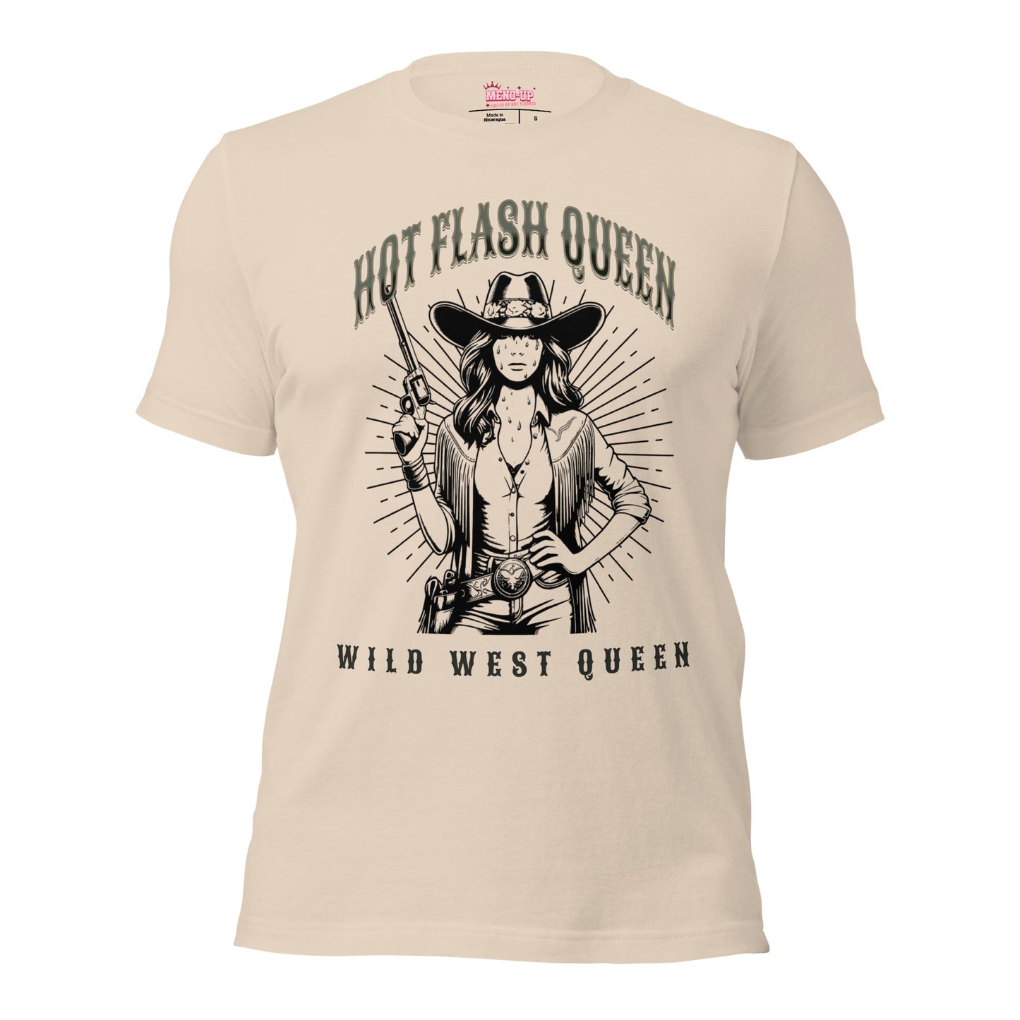 Meno-up Store T-SHIRT Soft Cream / XS Hot flash queen Wild west - T-shirt
