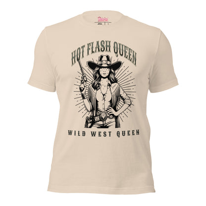 Meno-up Store T-SHIRT Soft Cream / XS Hot flash queen Wild west - T-shirt