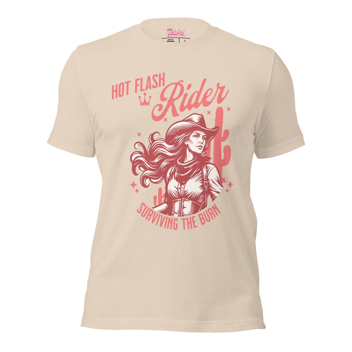 Meno-up Store T-SHIRT Soft Cream / XS Hot Flash Rider - T-shirt
