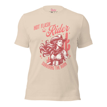 Meno-up Store T-SHIRT Soft Cream / XS Hot Flash Rider - T-shirt