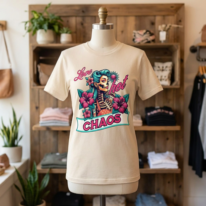 Meno-up Store T-SHIRT Soft Cream / XS Love Hot chaos - T-shirt