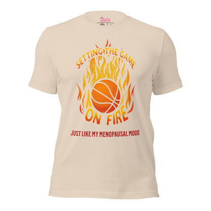 Meno-up Store T-SHIRT Soft Cream / XS Setting the game on fire - T-shirt