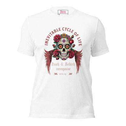 Meno-up Store T-SHIRT Solid White Blend / S Inevitable cycle of life T-shirt
