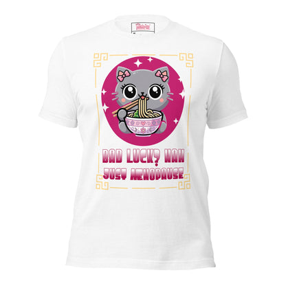 Meno-up Store T-SHIRT Solid White Blend / XS Cute kawai cat menopause - T-shirt