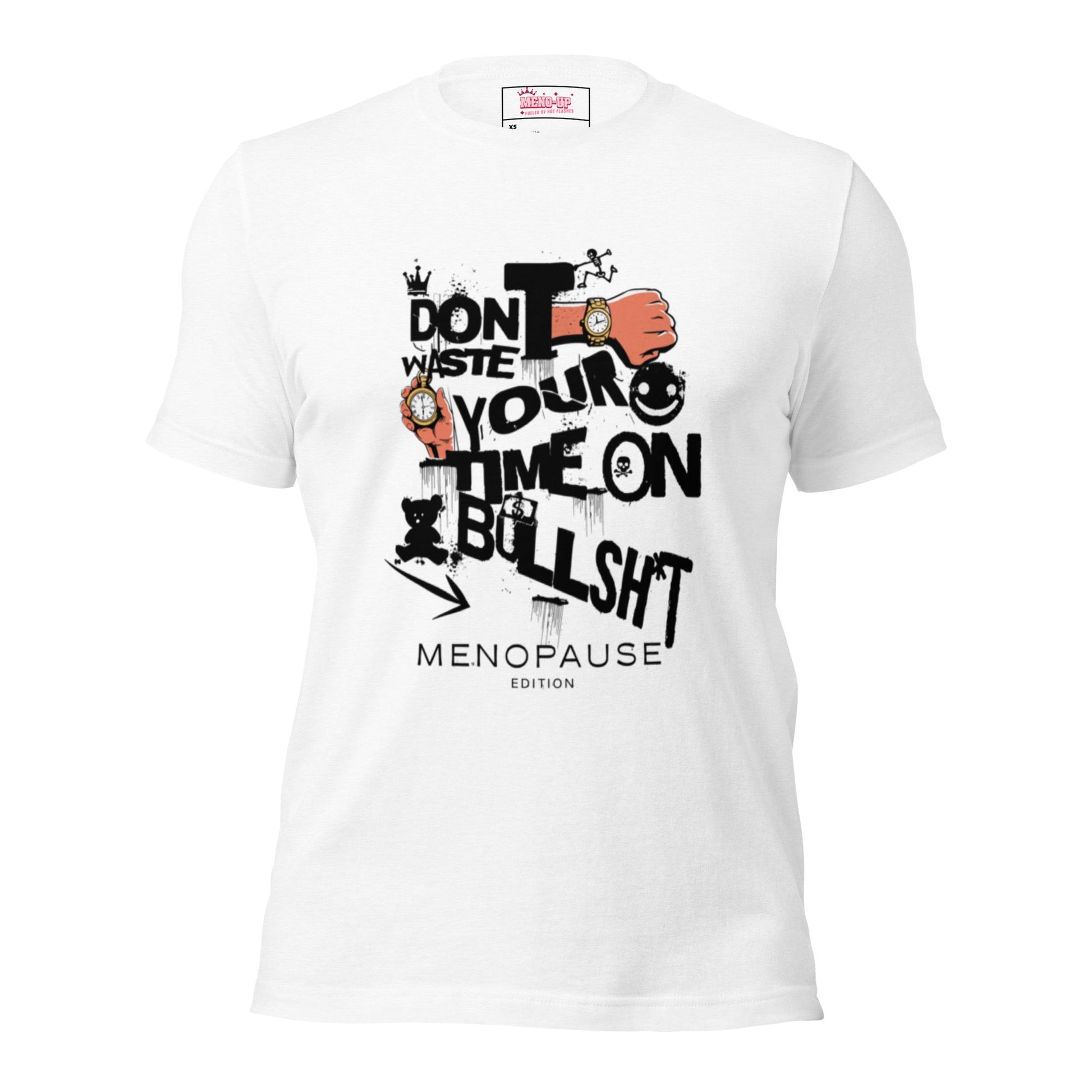 Meno-up Store T-SHIRT Solid White Blend / XS Don't waste your time - T-shirt