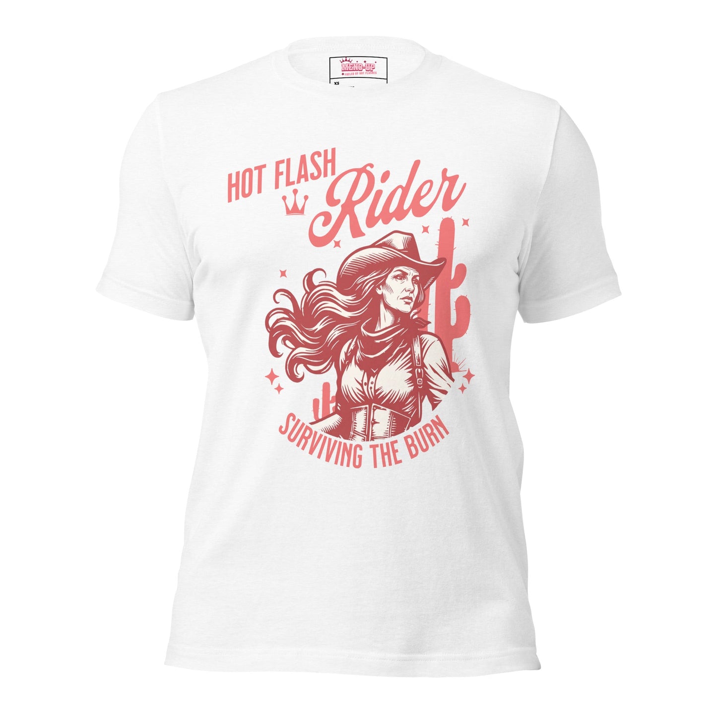 Meno-up Store T-SHIRT Solid White Blend / XS Hot Flash Rider - T-shirt