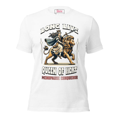 Meno-up Store T-SHIRT Solid White Blend / XS Long Live Queen of Heat - T-shirt