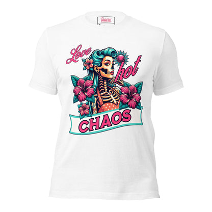 Meno-up Store T-SHIRT Solid White Blend / XS Love Hot chaos - T-shirt