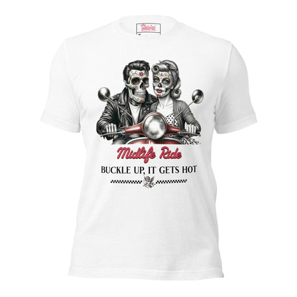 Meno-up Store T-SHIRT Solid White Blend / XS Valentine's Edition - Midlife ride - T-shirt