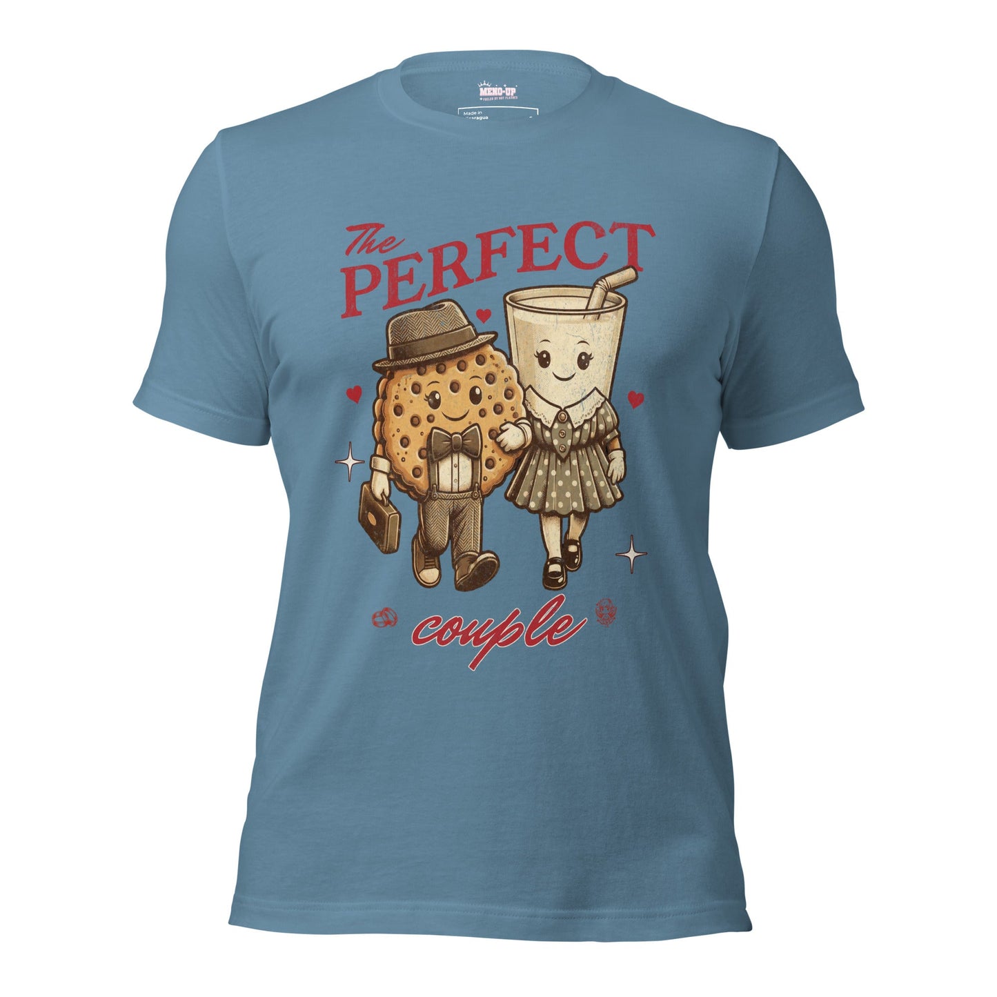 Meno-up Store T-SHIRT Steel blue / S Valentine's Edition - the Perfect Couple