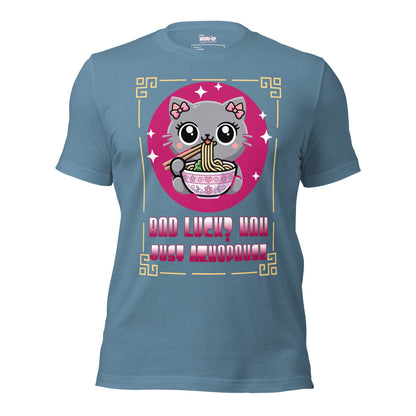 Meno-up Store T-SHIRT Steel Blue / XS Cute kawai cat menopause - T-shirt