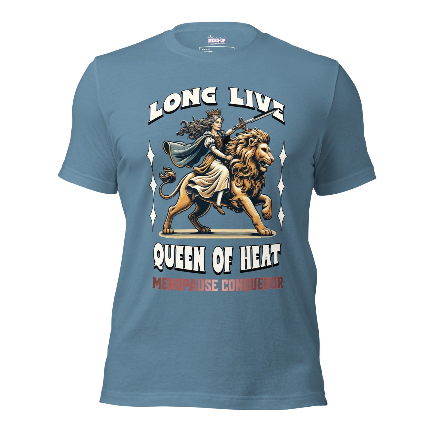 Meno-up Store T-SHIRT Steel Blue / XS Long Live Queen of Heat - T-shirt