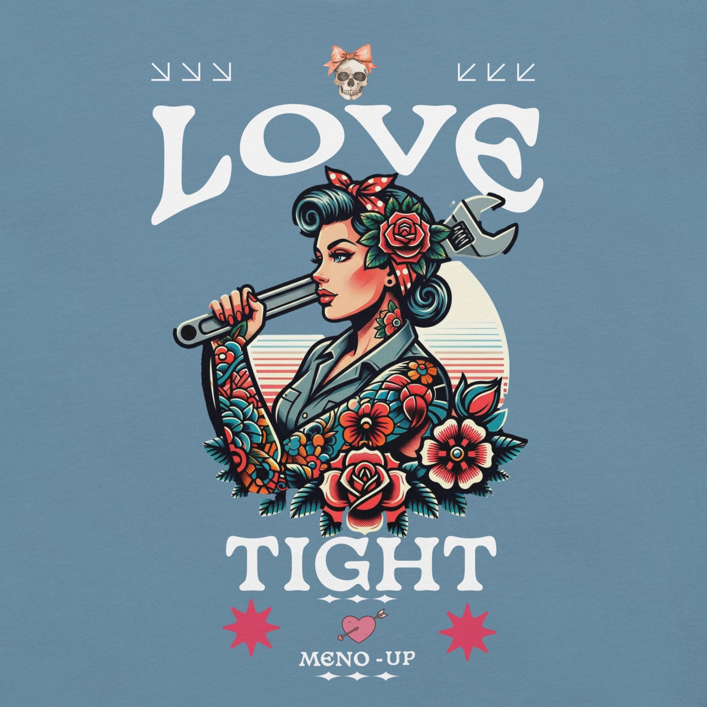 Meno-up Store T-SHIRT Steel Blue / XS Valentine's Edition - Love tight - T-shirt