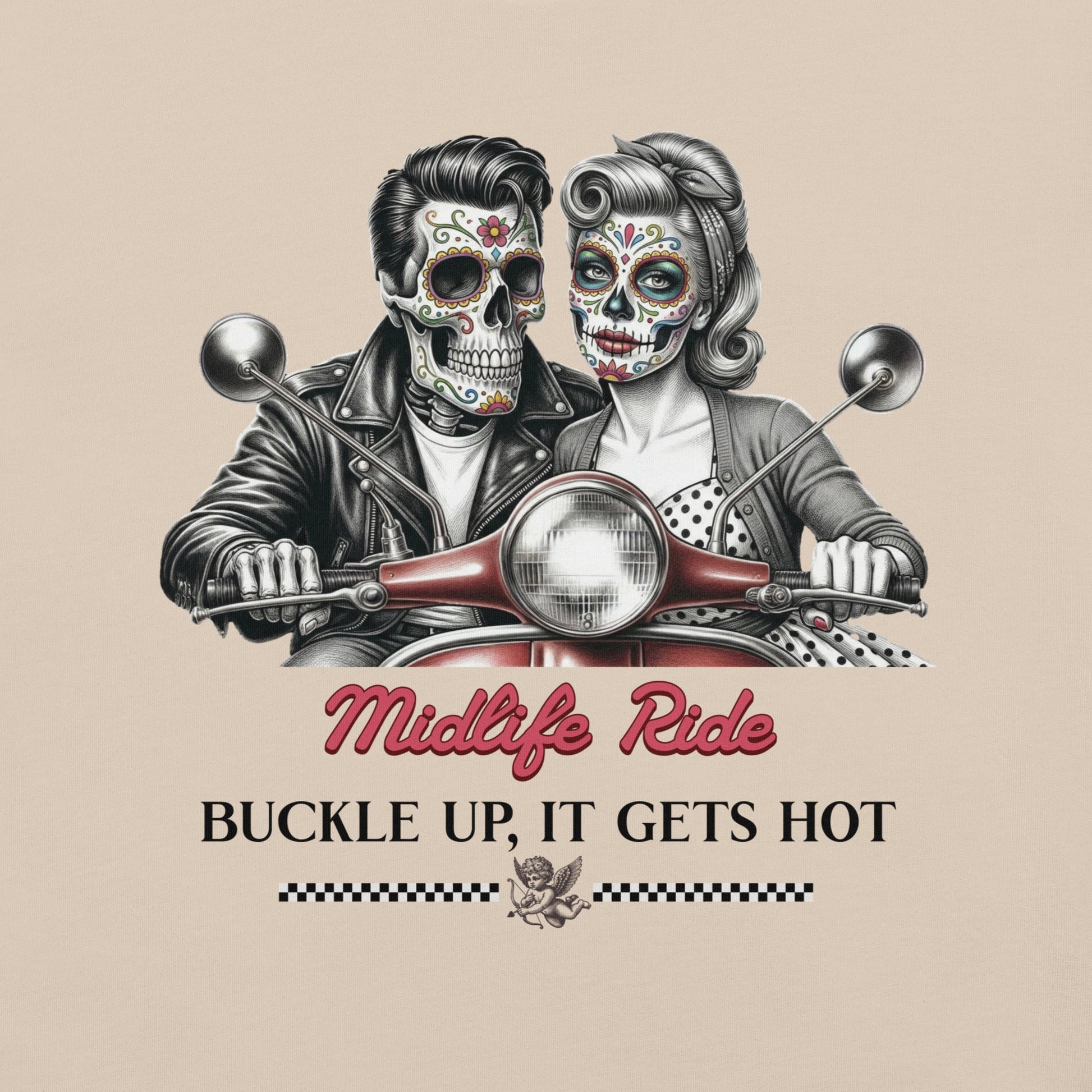Meno-up Store T-SHIRT Valentine's Edition - Midlife ride - T-shirt