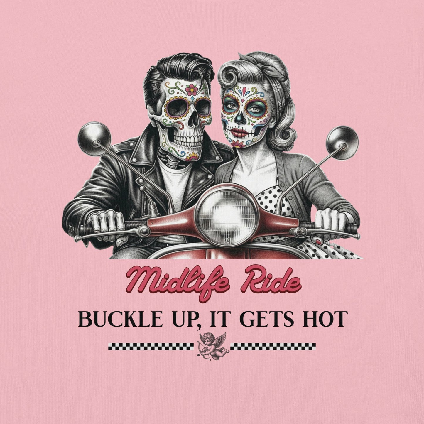 Meno-up Store T-SHIRT Valentine's Edition - Midlife ride - T-shirt