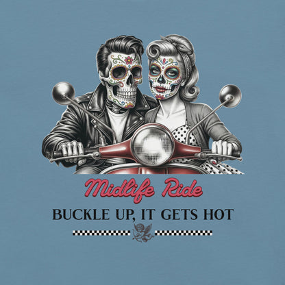 Meno-up Store T-SHIRT Valentine's Edition - Midlife ride - T-shirt