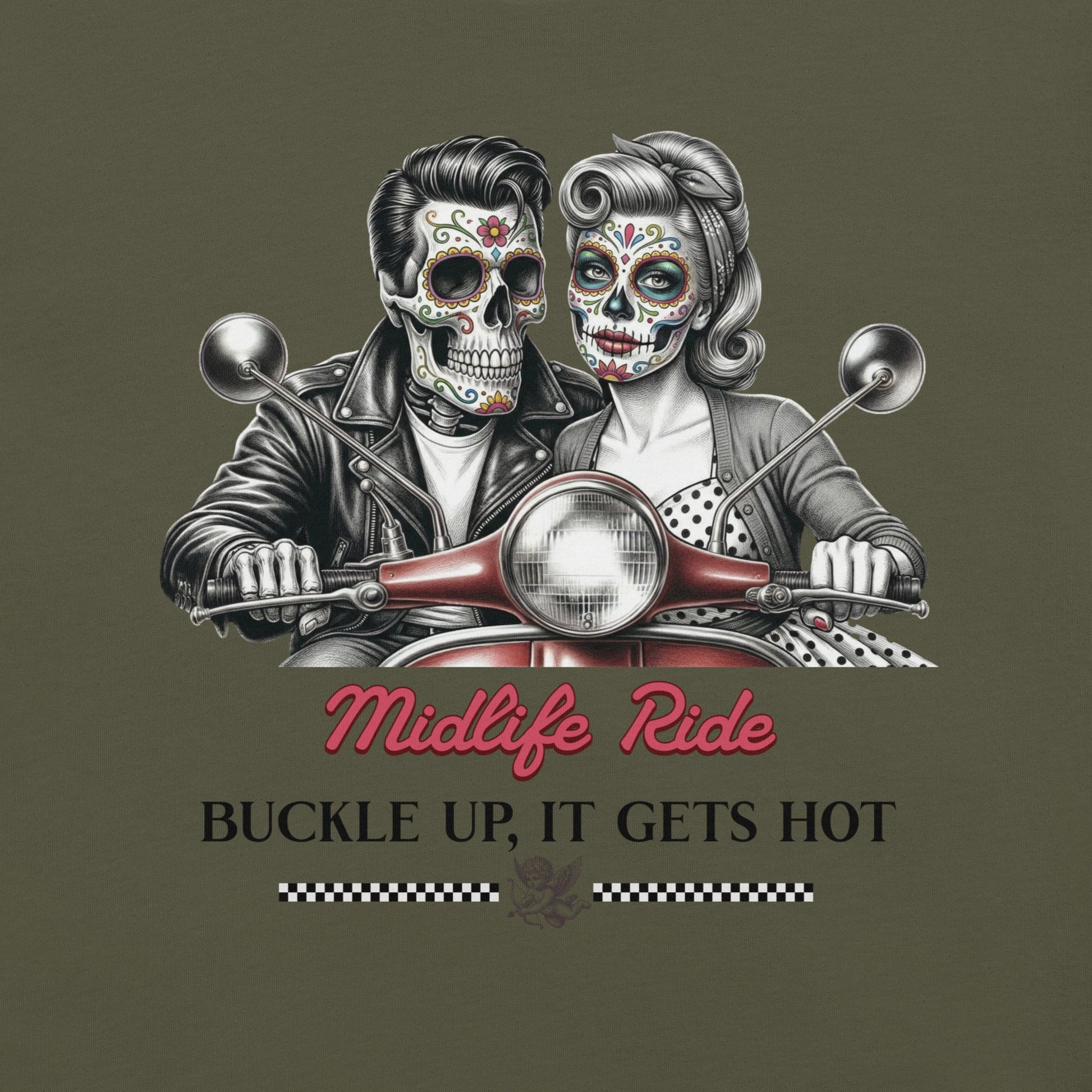 Meno-up Store T-SHIRT Valentine's Edition - Midlife ride - T-shirt