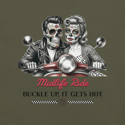Meno-up Store T-SHIRT Valentine's Edition - Midlife ride - T-shirt