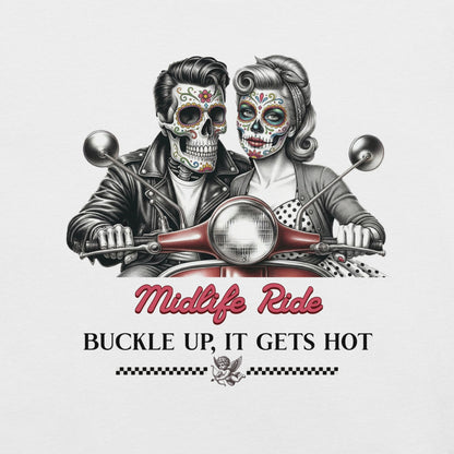 Meno-up Store T-SHIRT Valentine's Edition - Midlife ride - T-shirt