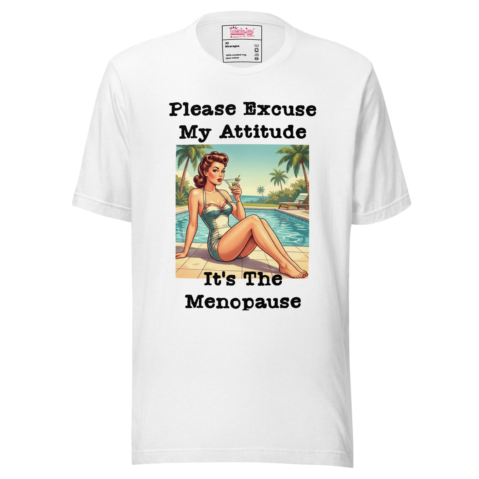 Meno-up Store T-SHIRT XS Please excuse It's menopause - T-shirt