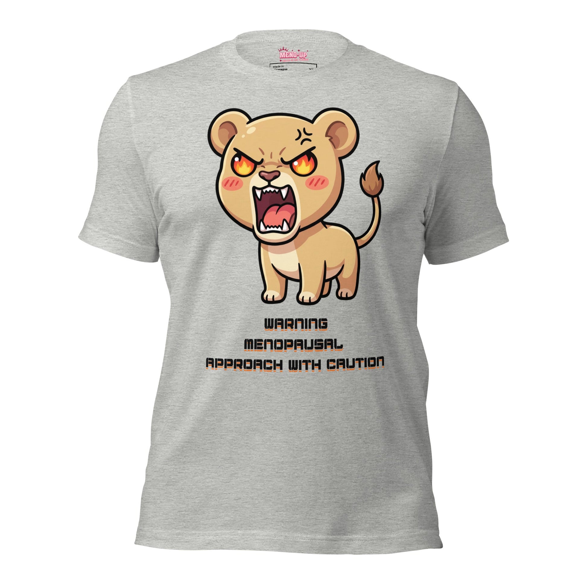Meno-up Store T-SHIRT XS Warning kawai lion - T-shirt